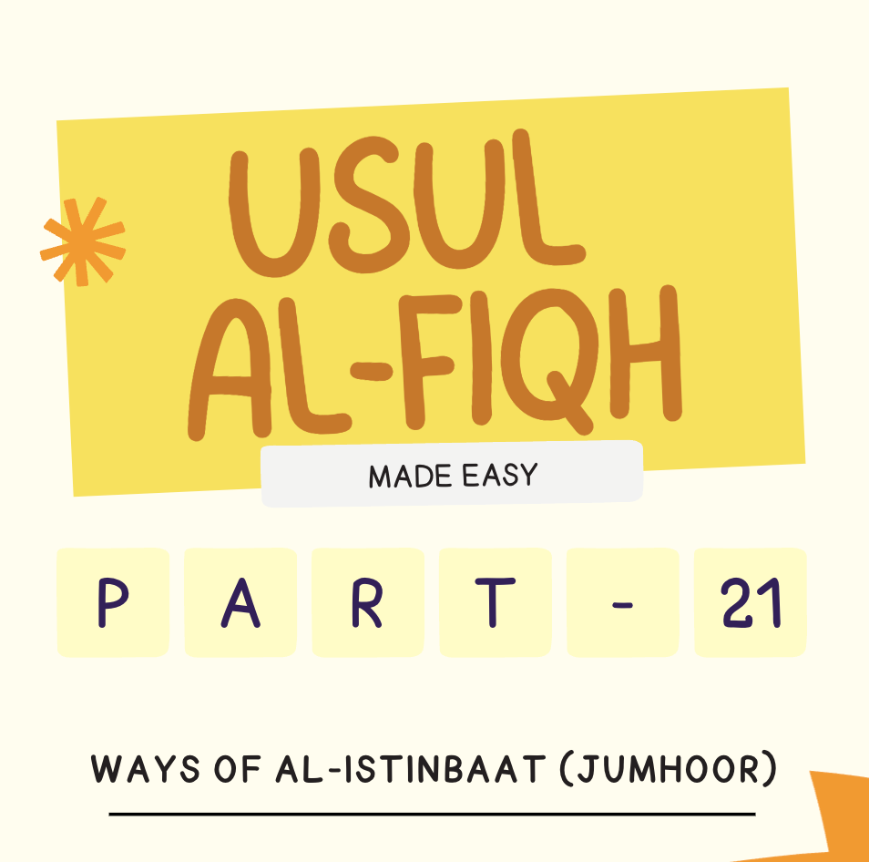 Usul-Al-Fiqh Made Easy (Part 21) - Ways of al-Istinbaat (Jumhoor)