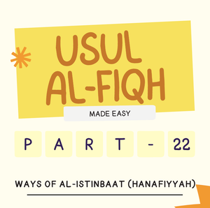 Usul-Al-Fiqh Made Easy (Part 22) - Ways of al-Istinbaat (Hanafiyyah)