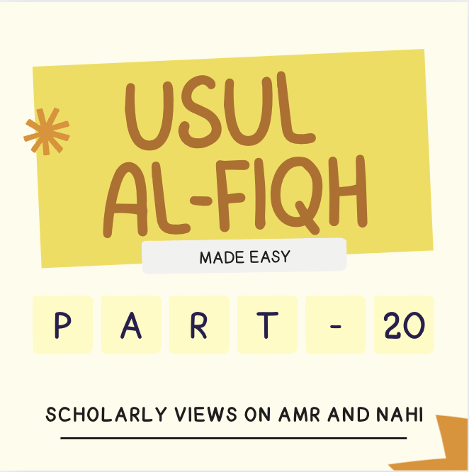 Usul-Al-Fiqh Made Easy (Part 20) - Analysis of Scholarly Positions on Amr and Nahi