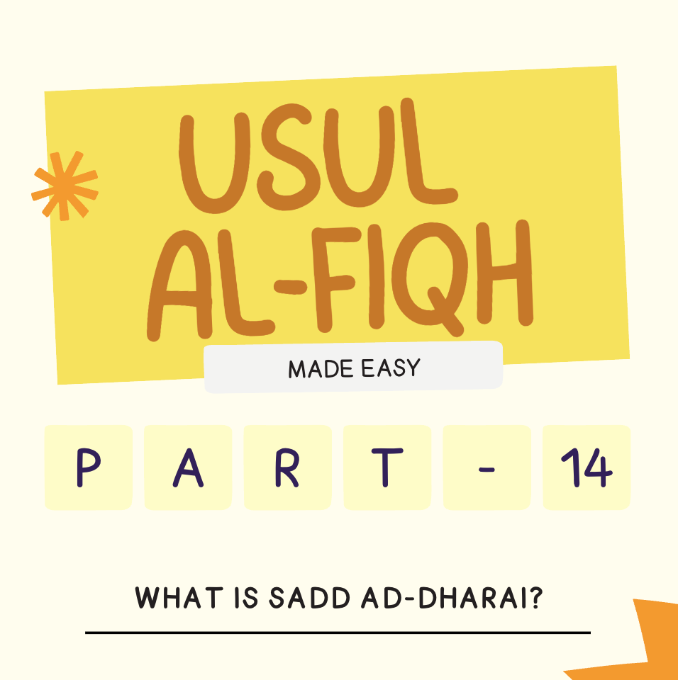Usul-Al-Fiqh Made Easy (Part 14) - What is Sadd ad-Dharai?